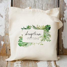 Tropical Plam Löv Bridesmaid Tygkasse