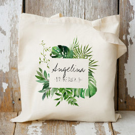 Tropical Plam Löv Personlig Bridesmaid Tygkasse