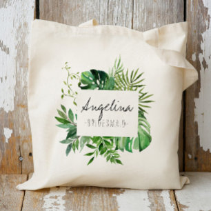 Tropical Plam Löv Personlig Bridesmaid Tygkasse