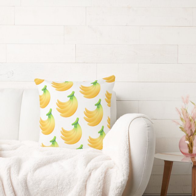 Tropical Playful Cute Summer Fun Yellow Kudde (Soffa)