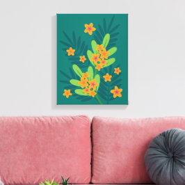 Tropical Plumeria Art Kanvastryck