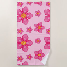 Tropical Plumeria Beach Towel