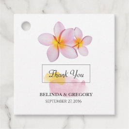 Tropical Plumeria Frangipani Bröllop Gift Gåvor Etiketter
