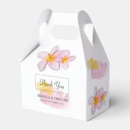Tropical Plumeria Frangipani Bröllop Presentaskar