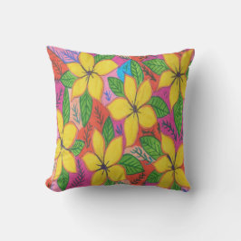 Tropical Plumeria Garden Kudde