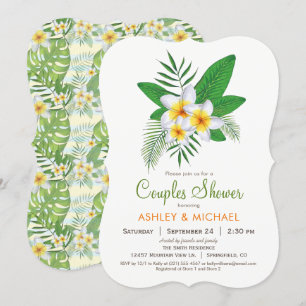 Tropical Plumeria Par Shower-inbjudan Inbjudningar