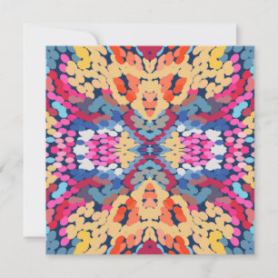 Tropical Plumeria Spoted Flowers Tile Mönster Julkort