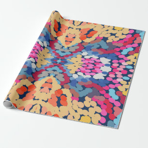 Tropical Plumeria Spoted Flowers Tile Mönster Presentpapper