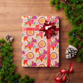 Tropical Poinsettia Colorful jul Presentpapper