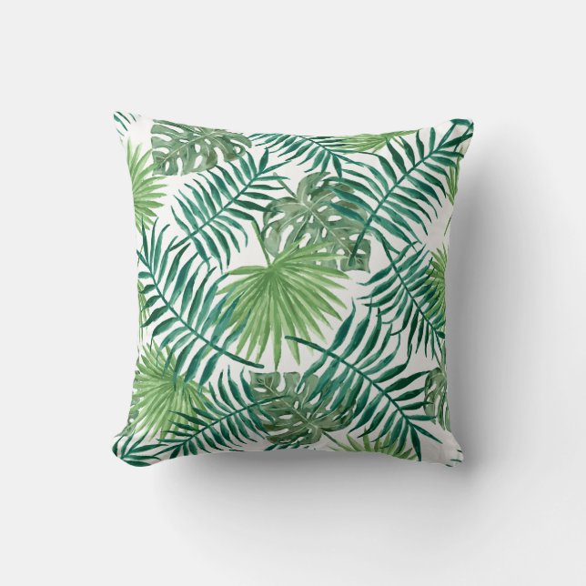 Tropical Print Cushion handflatan Löv Kudde (Framsida)