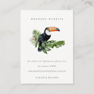 Tropical Rainforest Toucan Fauna Bröllop webbplats Tilläggskort