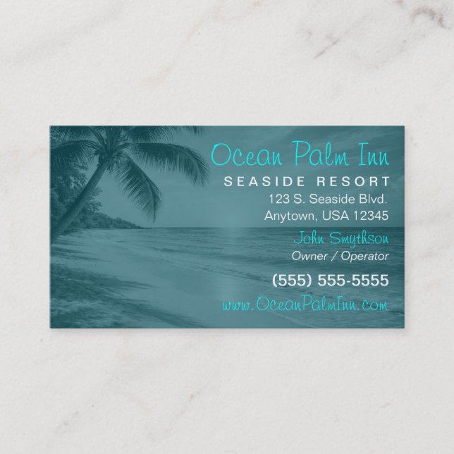 Tropical Resort | Strandhotell & Sidhus Visitkort (Framsida)