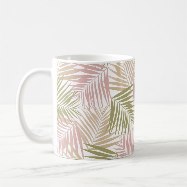 Tropical Retro #8 (Beachy Vibes) #handflatan #deco Kaffemugg (Vänster)