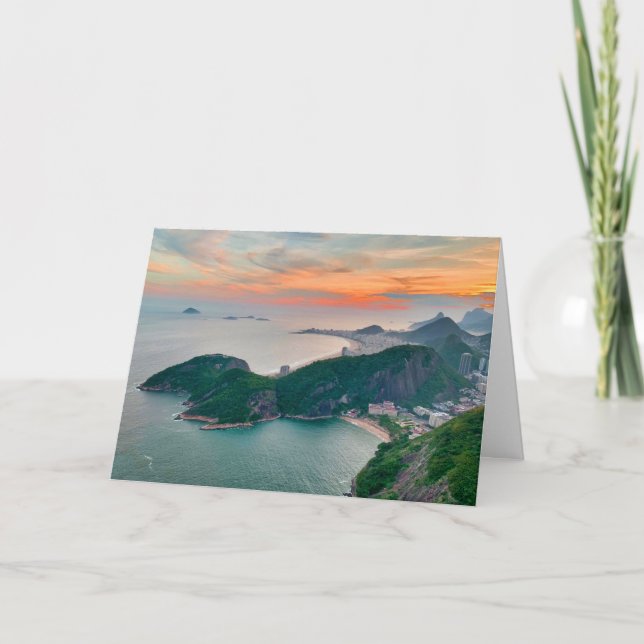 Tropical Rio de Janeiro Sunset Island City Kort (Framsida)