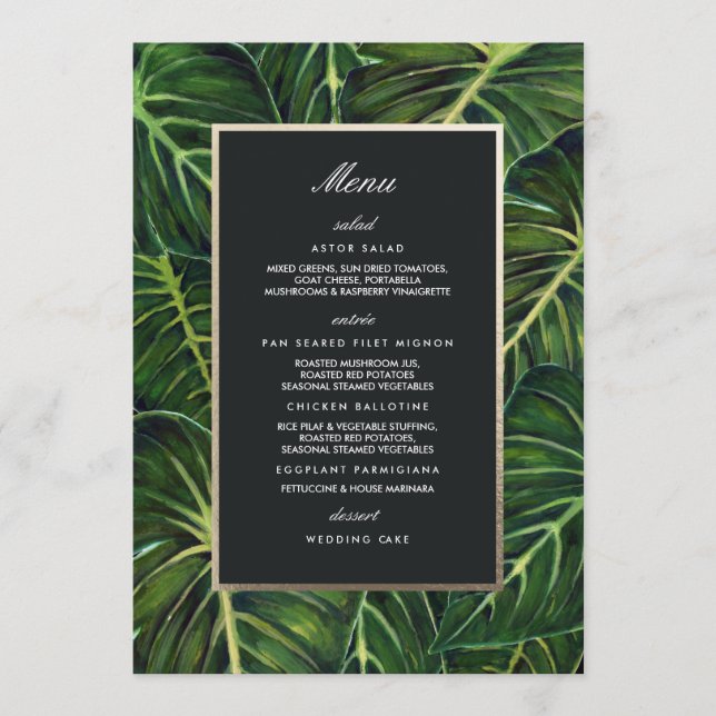 Tropical Romantik / Menu Meny (Framsida)