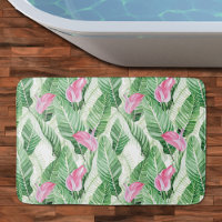 Tropical Rosa Blommigt Greenery