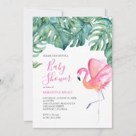 Tropical Rosa Flamingo Baby Shower,