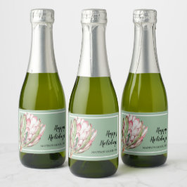 Tropical Rosa Protea Blommigt on Mint MINI