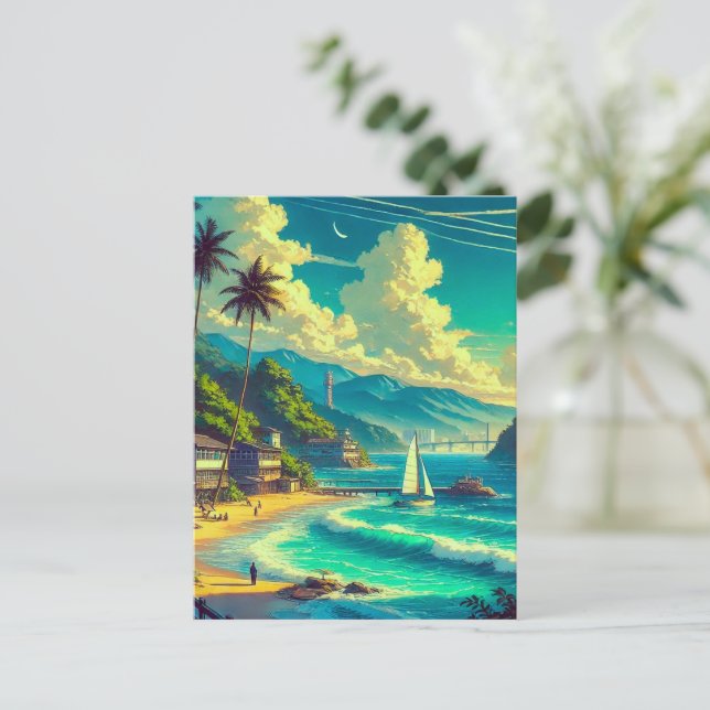 Tropical Ryukyu Dreams Helg Vykort (Stående Fram)