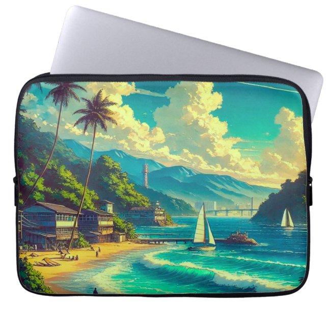 Tropical Ryukyu Dreams Laptop Fodral (Framsidan)