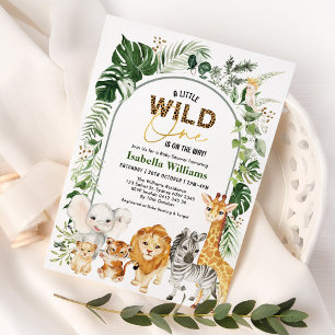 Tropical Safari Party Animals Vild 1 Pojke Inbjudningar