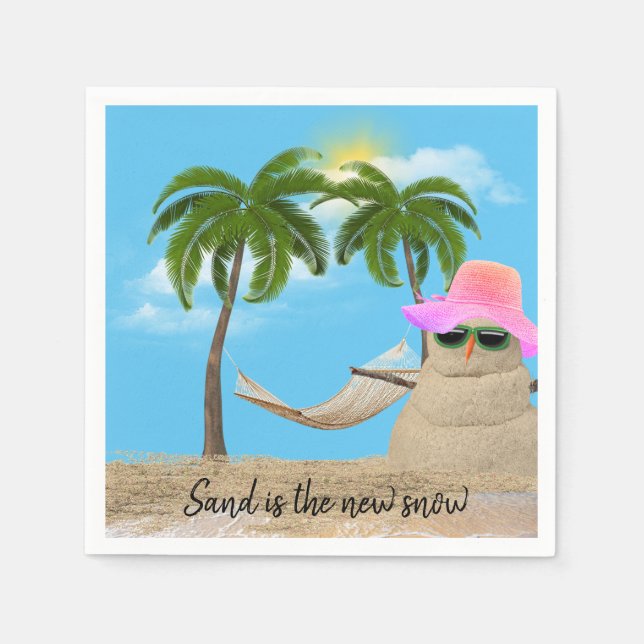 Tropical Sandman with Hammock Napkins Pappersservett (Framsidan)