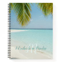 Tropical Sandy Beach Turquise Typography Handflata