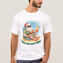 Tropical Santa Beach Vibes – Funny Christmas T Shirt