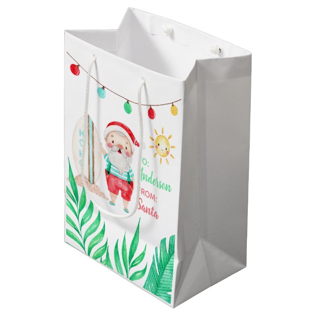 Tropical Santa Gift Bag (Framsidan Vinklad)