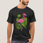 Tropical Santa Hat Flamingo Hawaii Summer Christma T Shirt<br><div class="desc">Tropical Santa Hat Flamingo Hawaii,  sommarjul i juli</div>