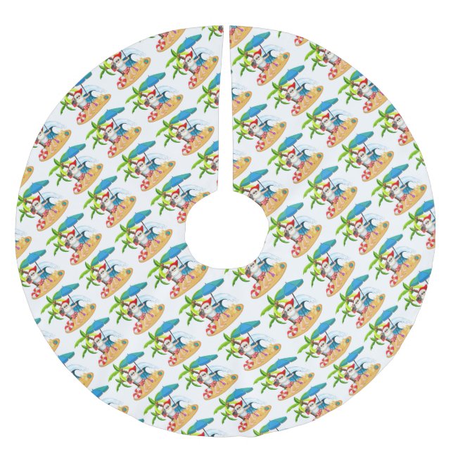 Tropical Santa Julgransmatta Borstad Polyester (Framsidan)