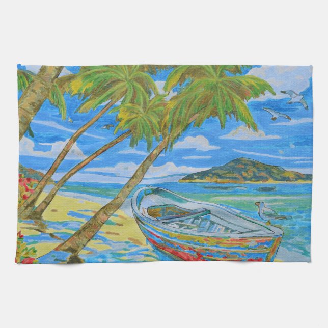 Tropical Scene  Kökshandduk (Horisontell)