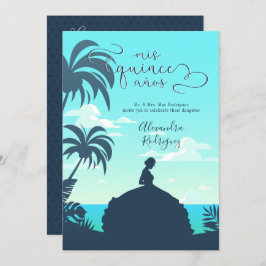 Tropical Silhouette Quinceanera Inbjudningar