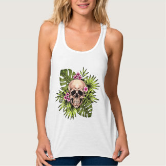 Tropical Skeleton Tank Top Linne Med Racerback