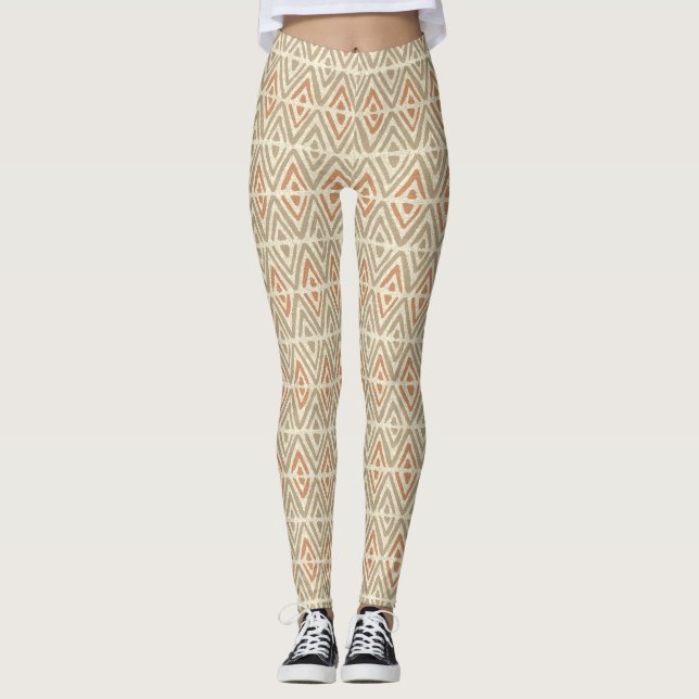 Tropical Spa Coordinates- Tribal Zig Zag Leggings (Framsida)