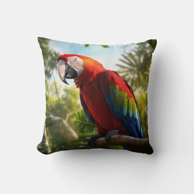 Tropical Splendor Macaw Kudde (Framsida)