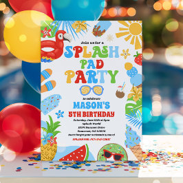 Tropical Stänk Pad Sommar Födelsedagsfest Inbjudningar