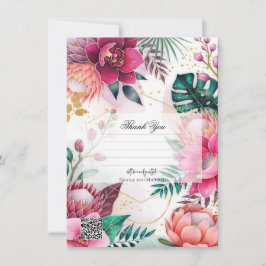 Tropical Stardust Garden Floral Paradise Wedding Inbjudningar