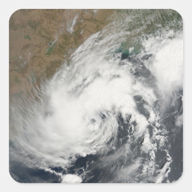 Tropical Storm Bijli Fyrkantigt Klistermärke (Framsida)
