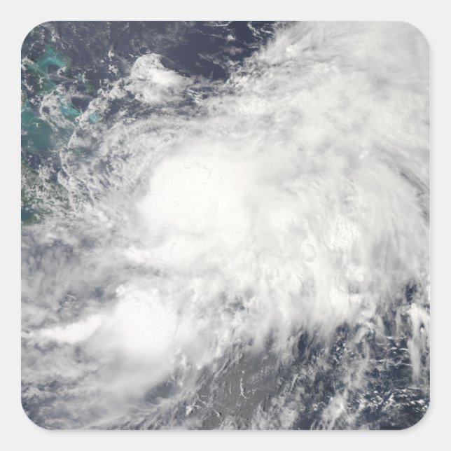 Tropical Storm Hanna Fyrkantigt Klistermärke (Framsida)