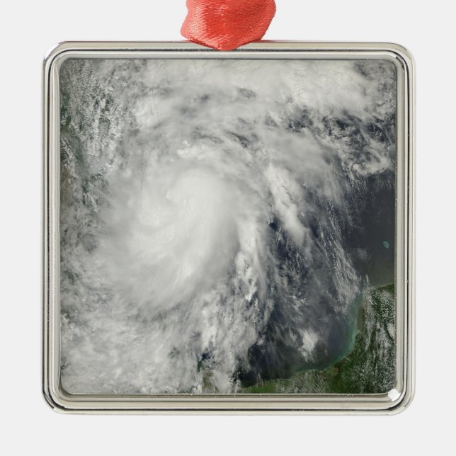 Tropical Storm Hermine Bukt i Mexiko Julgransprydnad Metall (Framsidan)