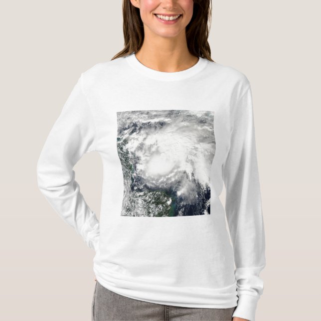 Tropical Storm Ida i Karibiska havet T-shirt (Framsida)