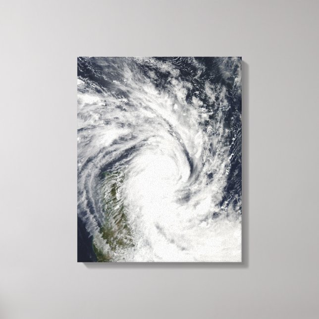 Tropical Storm Jade som kommer i land över Madagas Canvastryck (Framsida)