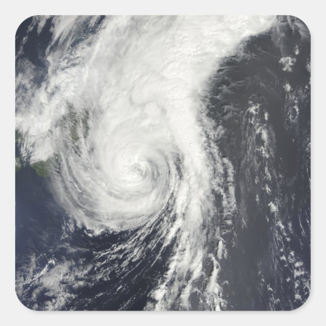Tropical Storm Krovanh Fyrkantigt Klistermärke (Framsida)