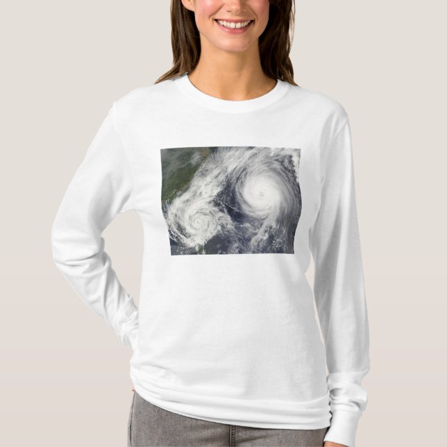 Tropical Storm Parma och Toppen Typhoon Melor T-shirt (Framsida)