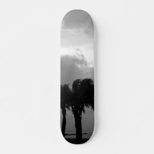 Tropical Stormy Himlar Grayscale Skateboard Bräda 20 Cm