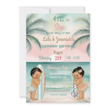 Tropical Strand Baby Könsbestämning Blush Sage