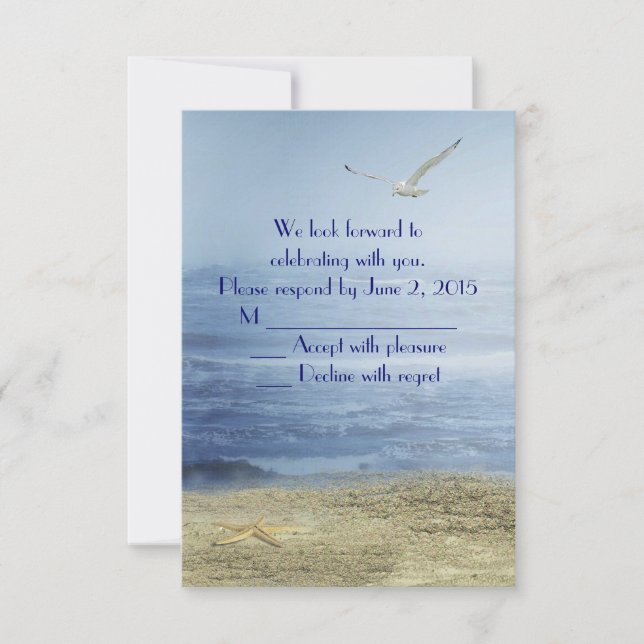 Tropical Strand RSVP Inbjudningar (Framsida)