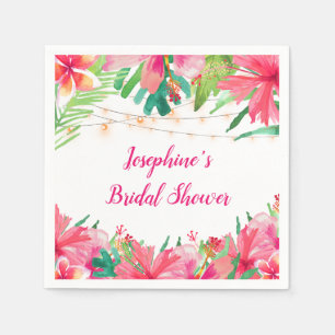 Tropical String Ljus Blommigt Möhippa Pappersservett
