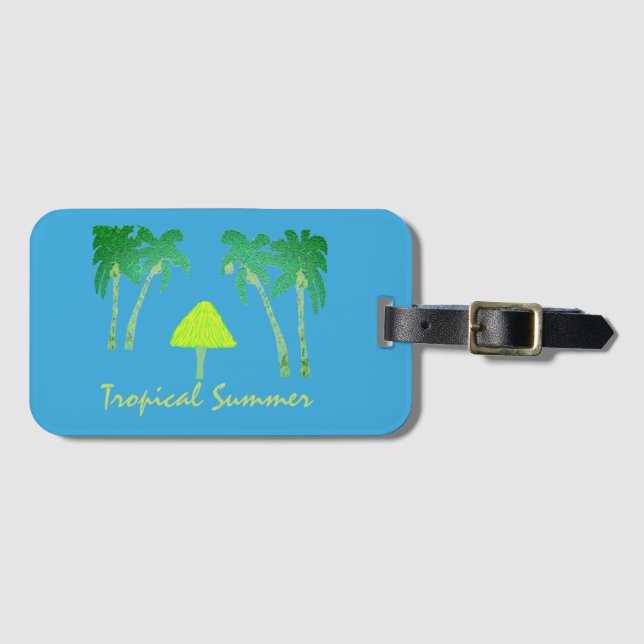 Tropical Summer Bagagebricka (Framsida horisontal)